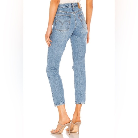 LEVI’s Wedgie Straight Fit Jeans Authentically Yours Medium Wash High Rise Denim - Picture 15 of 15